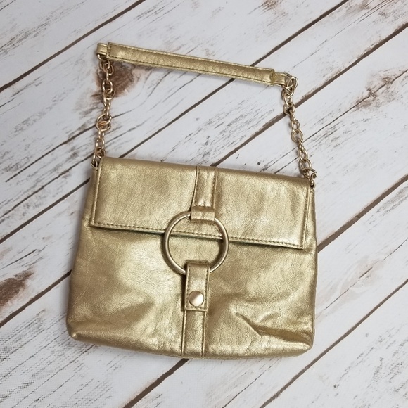 Hilary Duff Handbags - Hilary Duff | Gold Metallic Handbag
